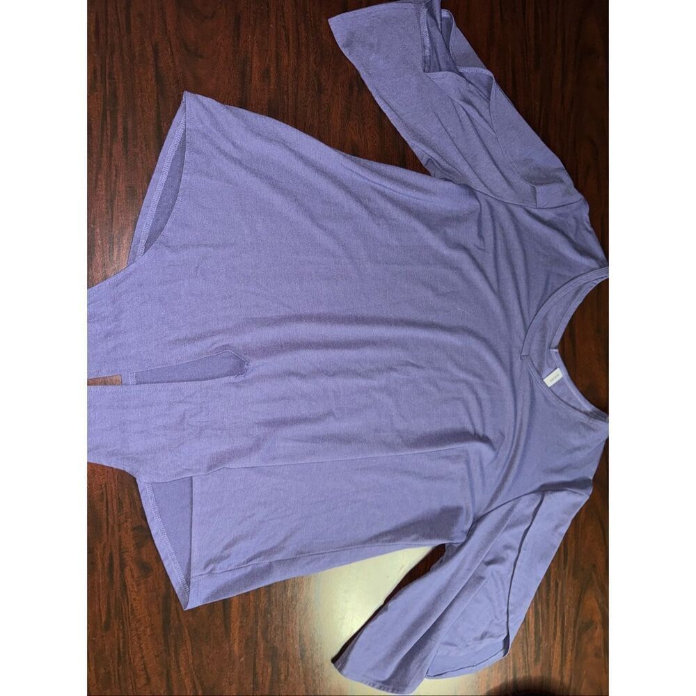 Sueani Tie Front Blouse with V-Neck Spilt Sleeve Blouse Size 2XL